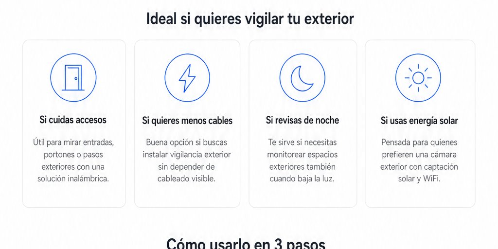 Cámara de Seguridad Solar Triple IP66 Visión Nocturna (8/12)