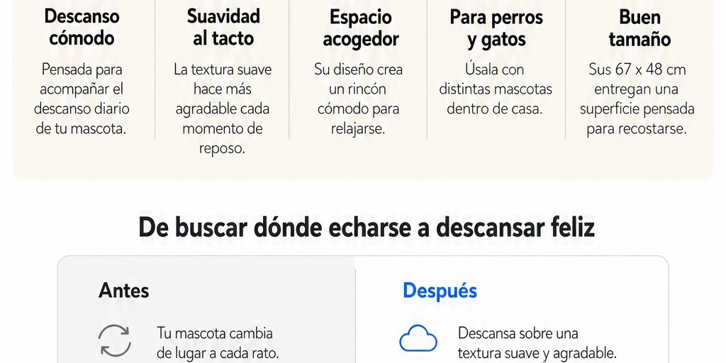 Cama suave Antiestres Para Mascota Perros y Gatos (4/12)
