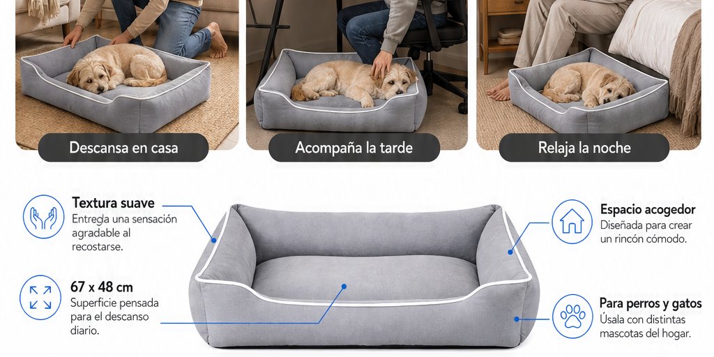 Cama suave Antiestres Para Mascota Perros y Gatos (6/12)