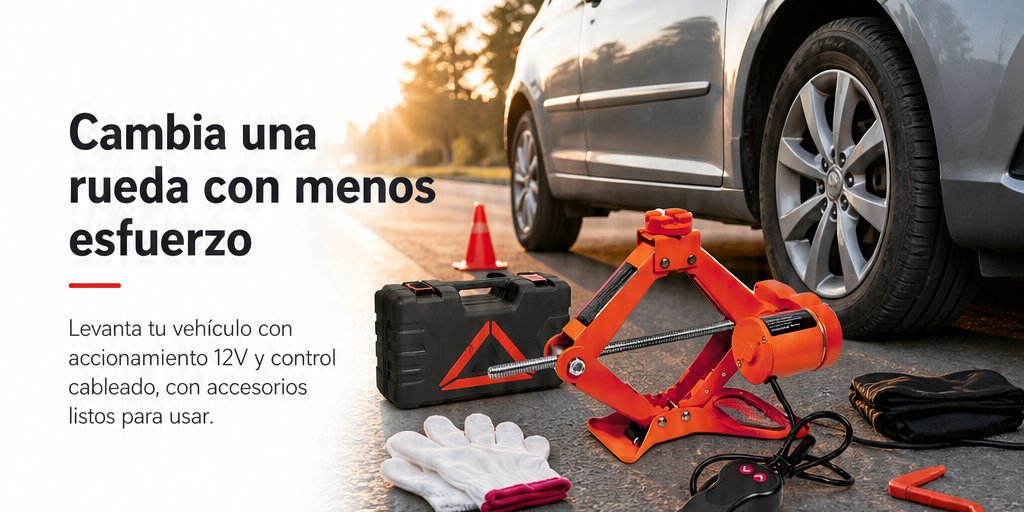 Gata Eléctrica 12V 2T Para Auto Con Maletín Y Accesorios (1/12)