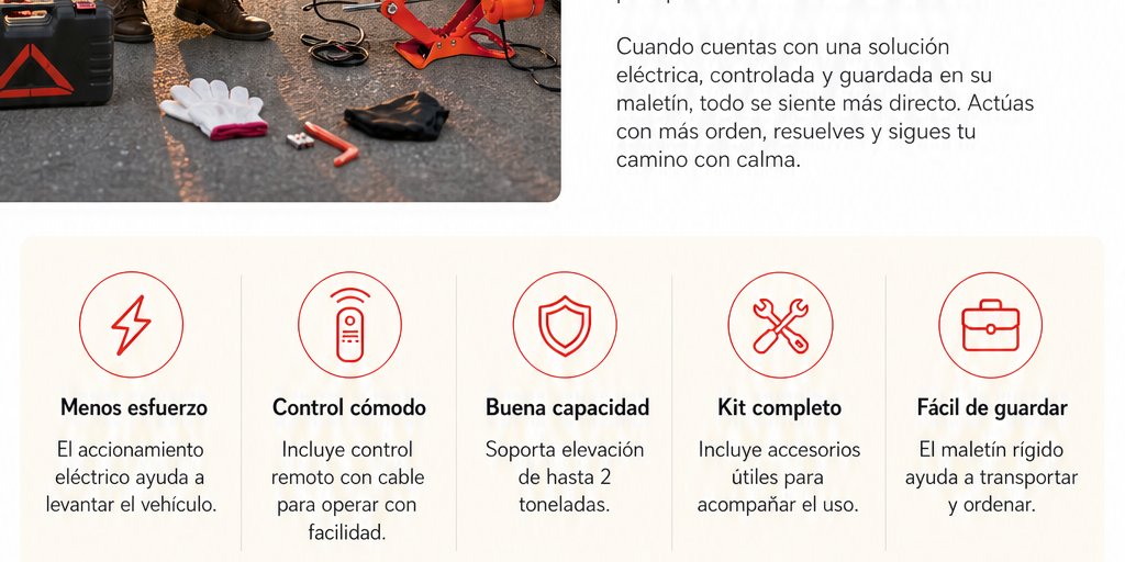 Gata Eléctrica 12V 2T Para Auto Con Maletín Y Accesorios (3/12)