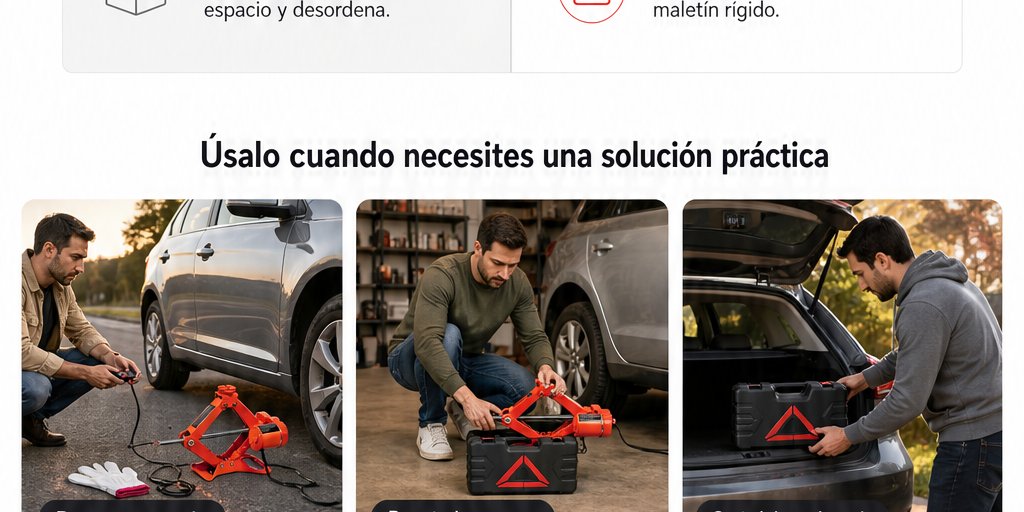 Gata Eléctrica 12V 2T Para Auto Con Maletín Y Accesorios (5/12)
