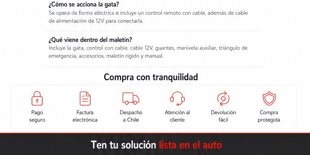 Gata Eléctrica 12V 2T Para Auto Con Maletín Y Accesorios (12/12)