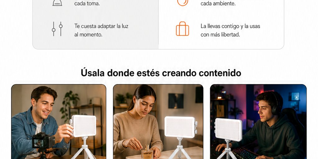 Luz De Video Portátil De 40w Iluminación Fotografía Pro (5/12)