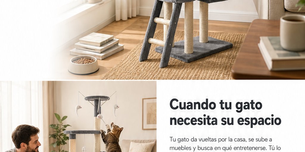 Rascador Torre Para Gatos Con Hamaca Y Juguetes (2/12)