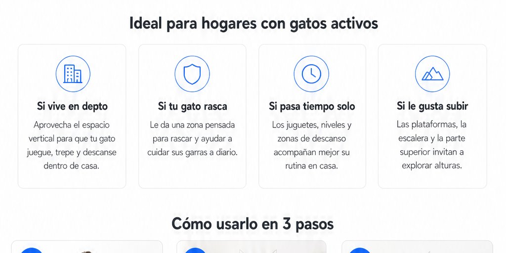 Rascador Torre Para Gatos Con Hamaca Y Juguetes (8/12)