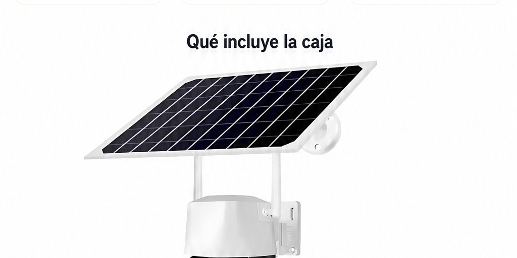 Cámara de Seguridad Solar IP66 5MP Visión Nocturna App (10/12)