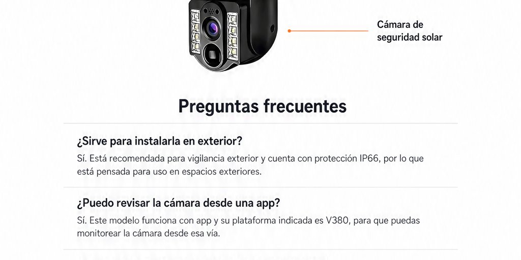 Cámara de Seguridad Solar IP66 5MP Visión Nocturna App (11/12)