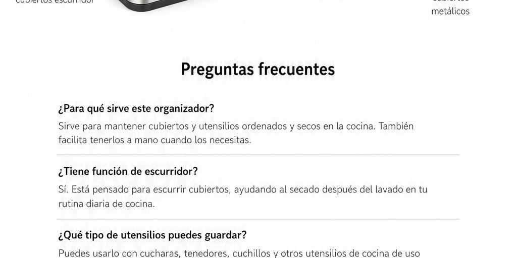Organizador de Cubiertos Escurridor Cocina Acero Inoxidable (11/12)