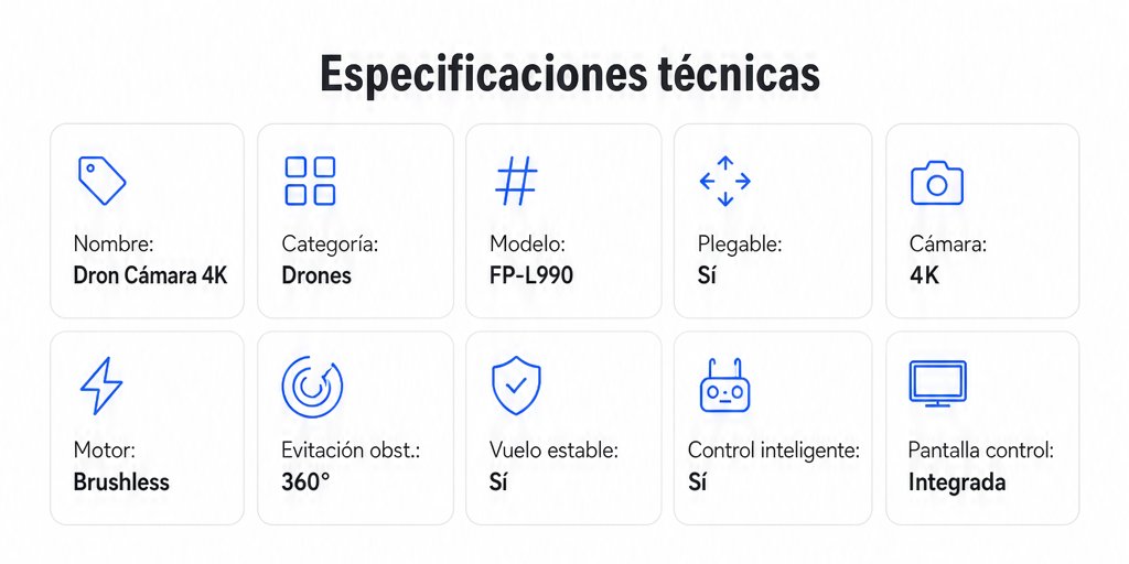 Dron Cámara 4K Brushless Plegable Con Control Remoto (7/12)