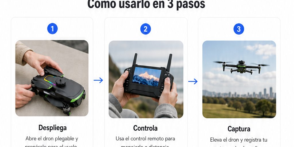 Dron Cámara 4K Brushless Plegable Con Control Remoto (9/12)