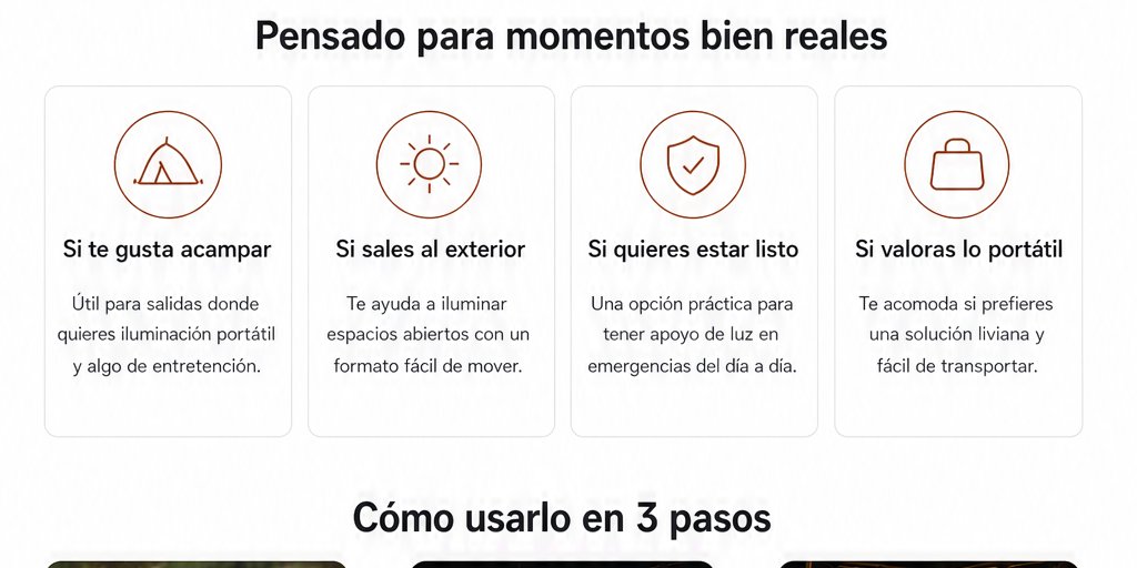 Kit Linterna Solar Ampolletas Lámpara Panel Solar Exteriores (8/12)