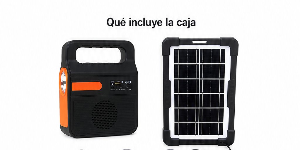Kit Linterna Solar Ampolletas Lámpara Panel Solar Exteriores (10/12)