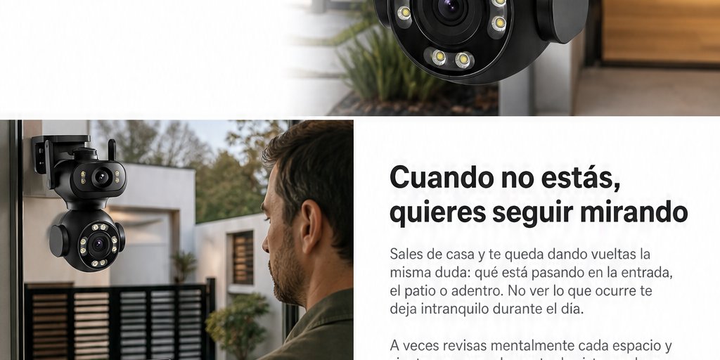 Cámara Vigilancia WiFi IA Doble Lente Movimiento PTZ (2/12)