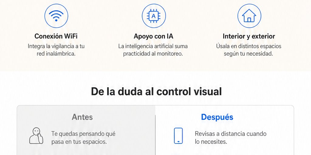 Cámara Vigilancia WiFi IA Doble Lente Movimiento PTZ (4/12)