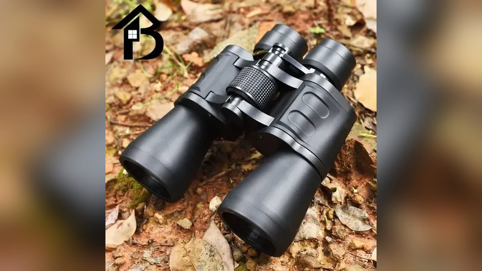 Lentes objetivos de binoculares de 25 mm, 50 mm y 60 mm alineados para comparar diámetro