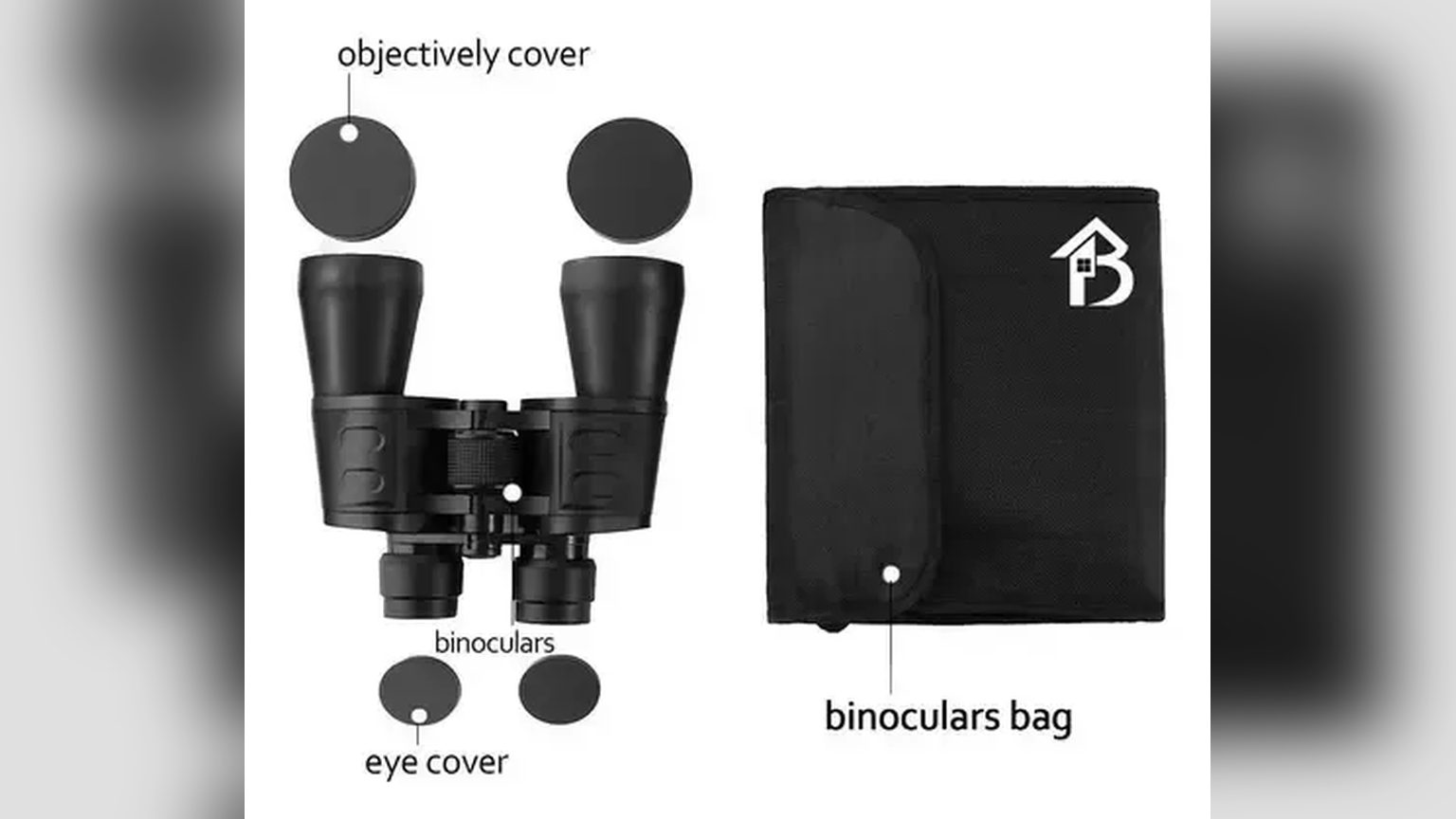 Usuario observando la ciudad con binoculares compactos 10x25 colgados del cuello