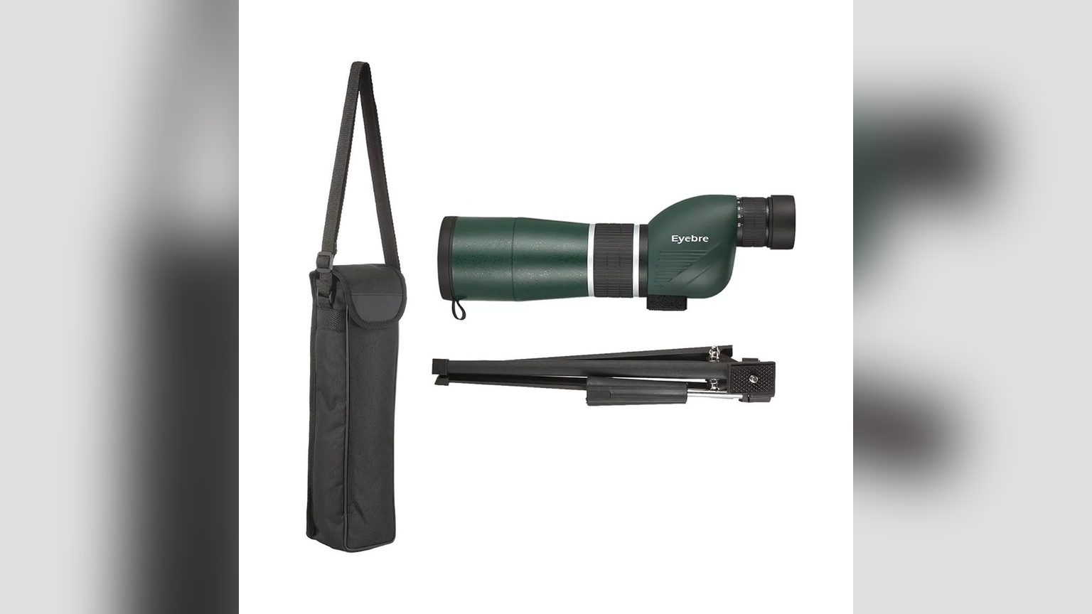 Comparación lado a lado de monocular 20-60x60 con trípode y binocular 10x50 Bak4 resistente al agua