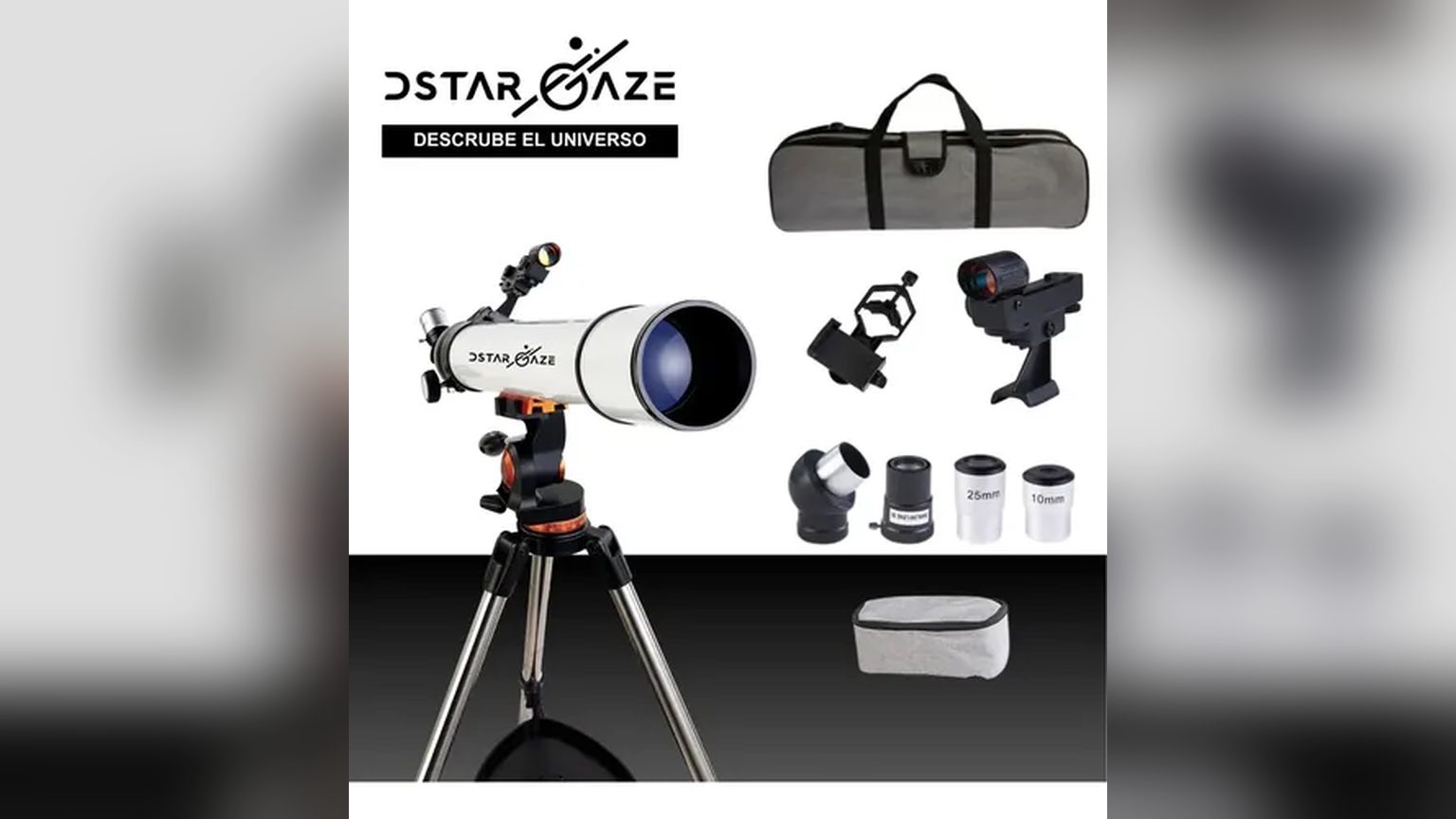 Comparación entre pata de trípode de aluminio y pata de acero inoxidable de telescopios Novystor