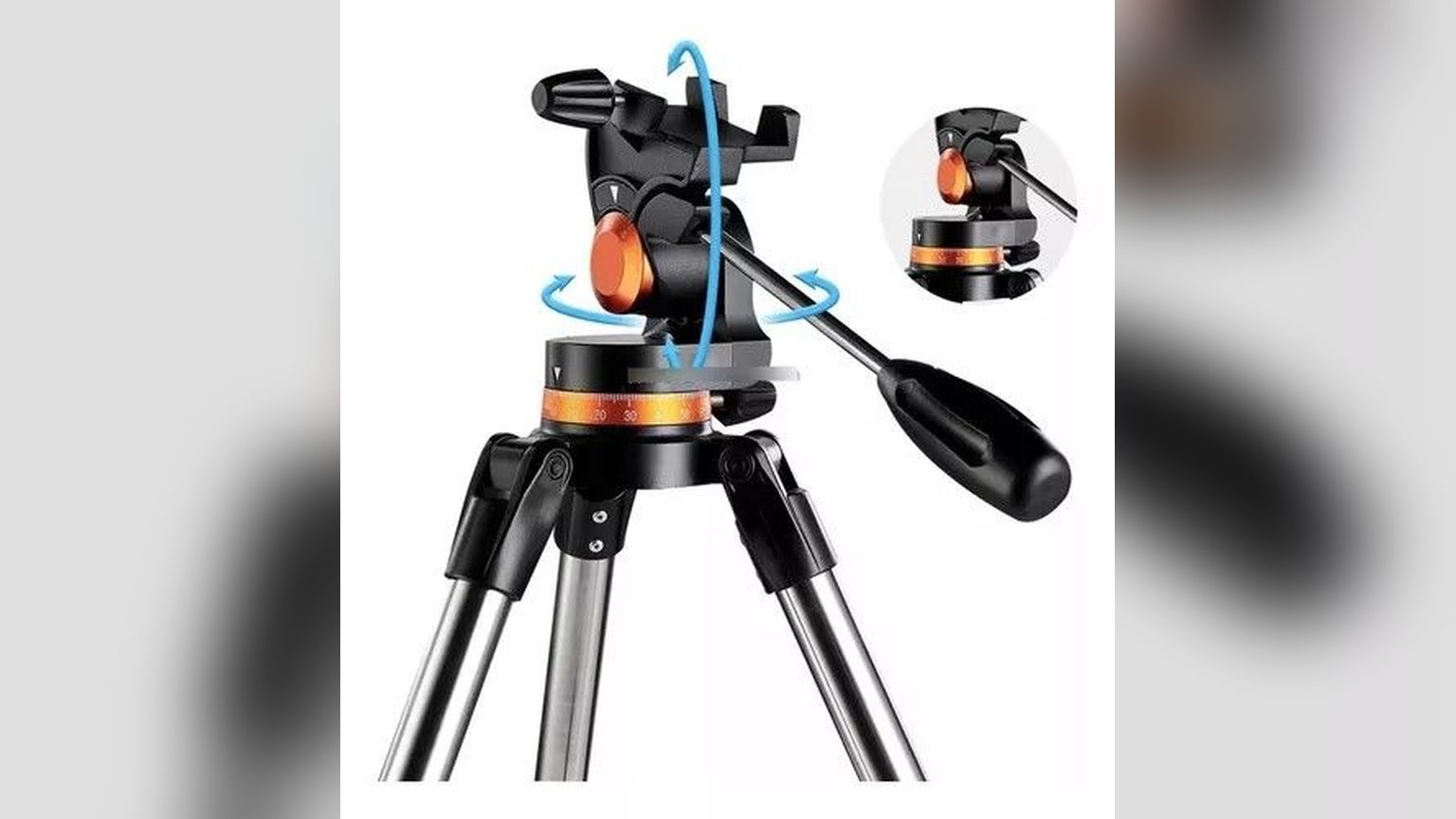 Usuario ajustando la altura del trípode de aluminio del telescopio Novystor en exterior